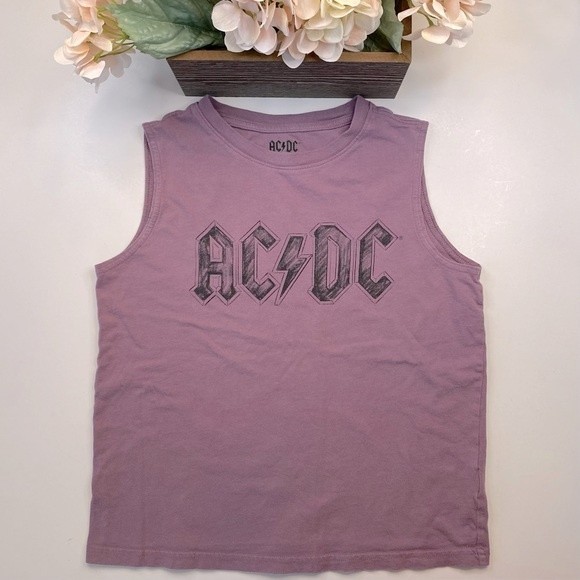 Source Unknown | Shirts & Tops | Acdc Kids Purple Graphic Tshirt Muscle ...